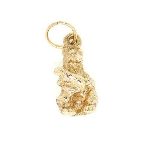 9 Carat Gold Bear with Cub Charm-Ogham Jewellery