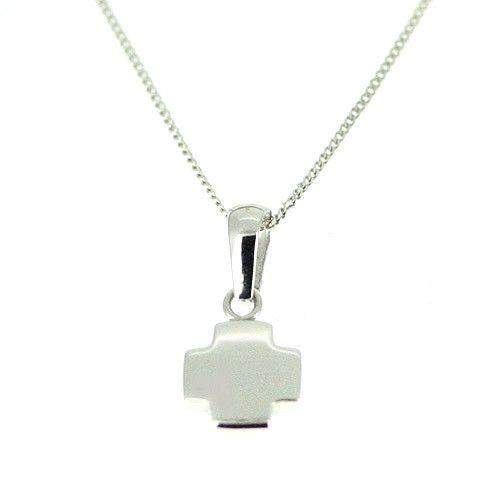 9 Carat White Gold Cross- W2075-Ogham Jewellery