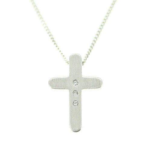 9 Carat White Gold Cross- WG09-Ogham Jewellery