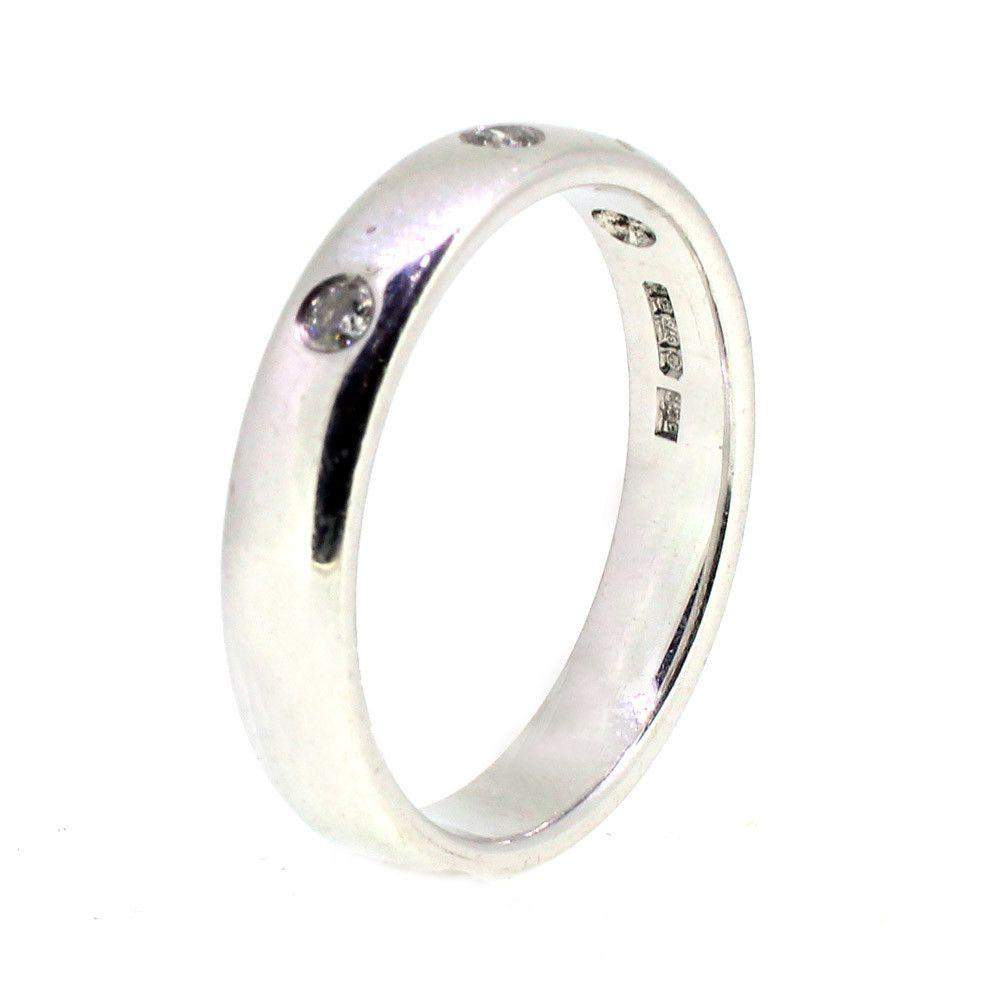 9 Carat White Gold Diamond Wedding Ring - XD293-Ogham Jewellery