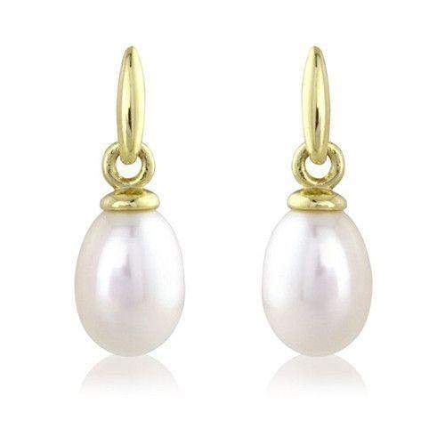 9ct Gold Pearl Drop Earrings - MMD119517WCP-Ogham Jewellery