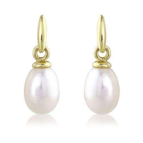 9ct Gold Pearl Drop Earrings - MMD119517WCP-Ogham Jewellery