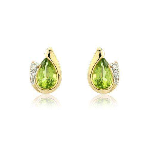 Shop Oval Cut 7x5mm Peridot Earrings in 14k Gold | Chordia Jewels
