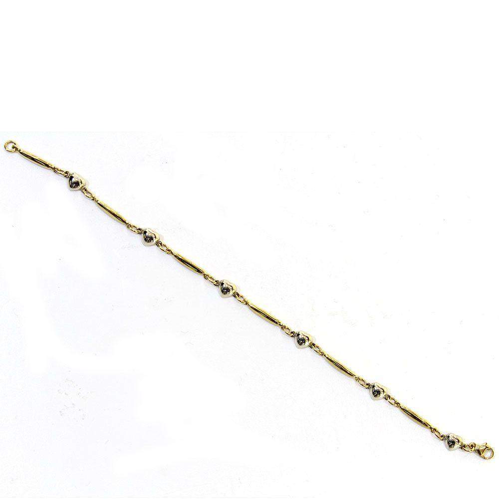 9ct Two Coloured Gold Bracelet -GWSAV307-Ogham Jewellery