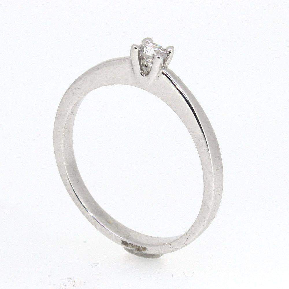 9ct White Gold 0.1ct Round Brilliant Cut Diamond Engagement Ring - 2557-Ogham Jewellery