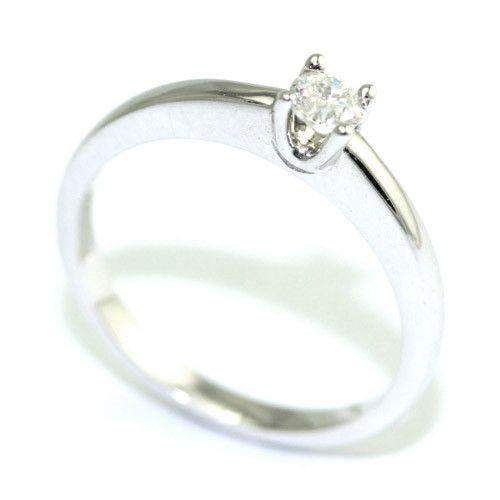 9ct White Gold Diamond Engagement Ring - 0.15ct-Ogham Jewellery