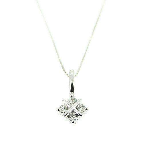 9ct White Gold & Diamond Pendant-WG33-Ogham Jewellery