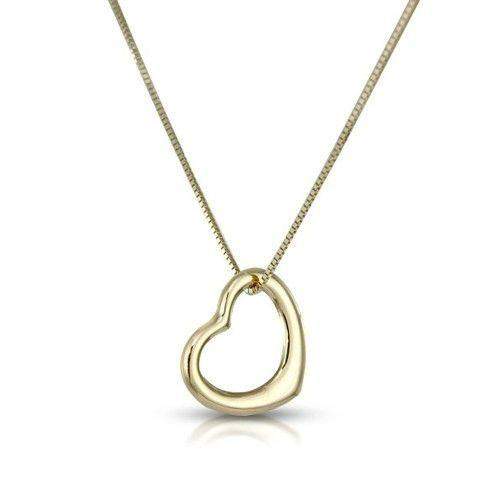 9ct White or Yellow Gold Small Heart Pendant - MM2M45W-16-Ogham Jewellery