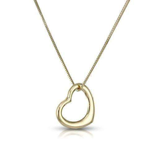 9ct White or Yellow Gold Small Heart Pendant - MM2M45W-16-Ogham Jewellery