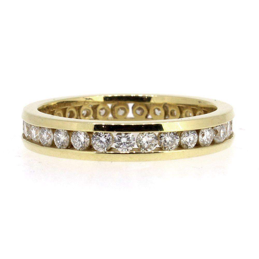 Yellow Gold and Diamond Quarter Carat Eternity ring-Ogham Jewellery