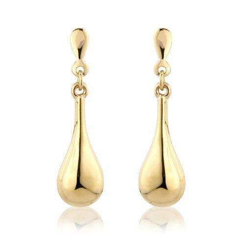 9ct Gold Diamondcut Bomber Drop Earrings  Goldmark AU