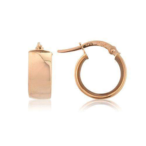 9ct Yellow, White or Rose Gold Hoop Earrings - MM8F16Q-Ogham Jewellery