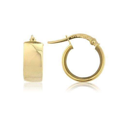 9ct Yellow, White or Rose Gold Hoop Earrings - MM8F16Q-Ogham Jewellery