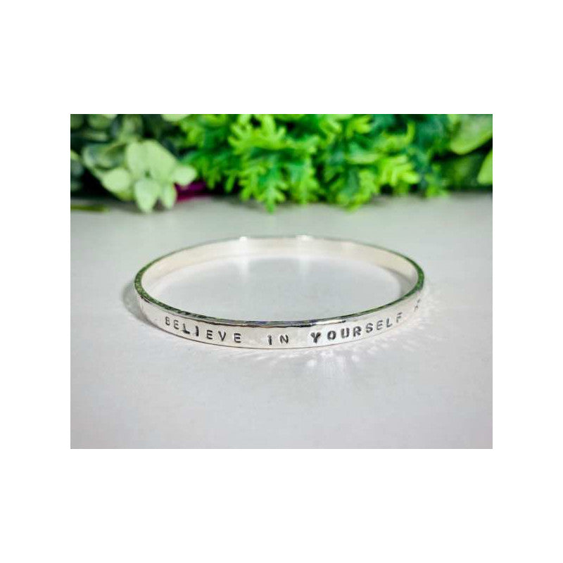 Affirmation Bangle - "Believe in Yourself"