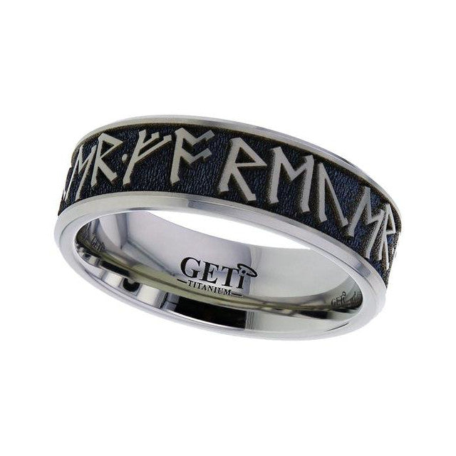 Titanium Runic Ring - 2226CH-IR