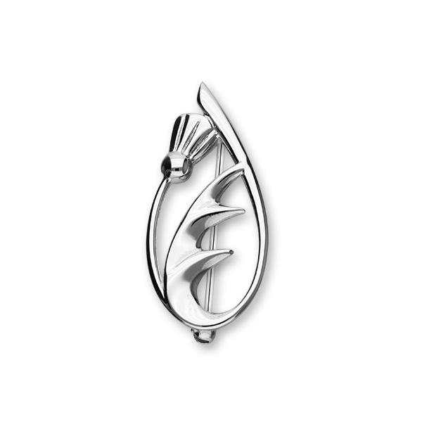 Sterling Silver Thistle Brooch - B561 Ortak