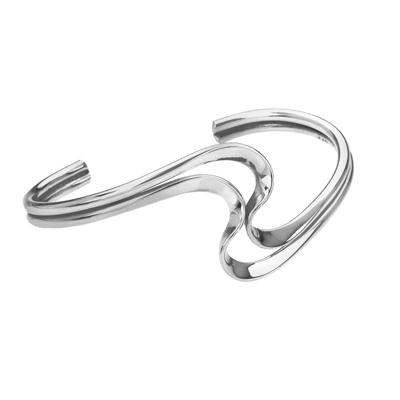 Contemporary Sterling Silver Bangle - BT0950