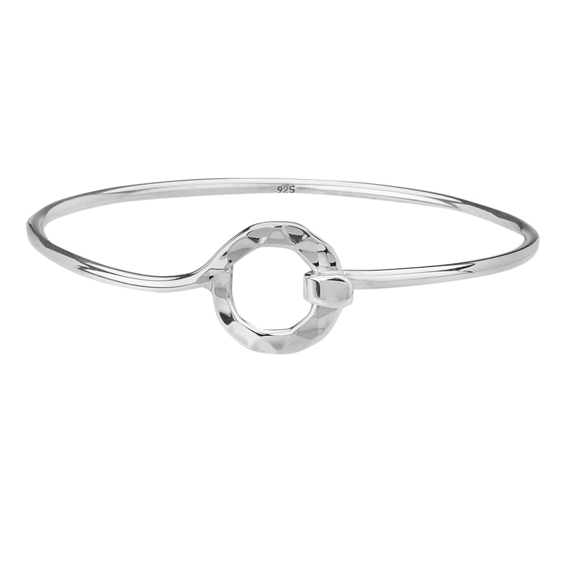 Contemporary Sterling Silver Bangle - BT1802