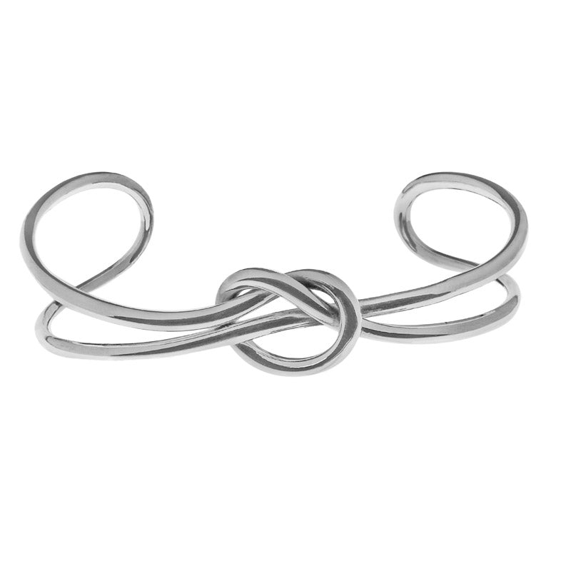 Sterling Silver Open Knot Bangle - BT2011