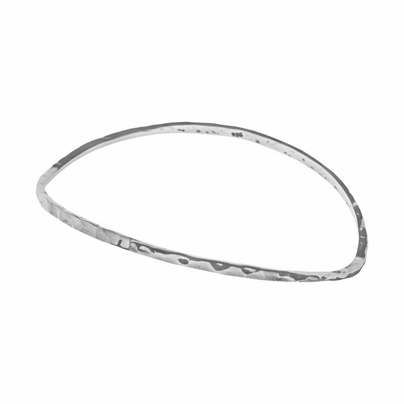 Sterling Silver Textured Bangle - BT2026 Tianguis Jackson