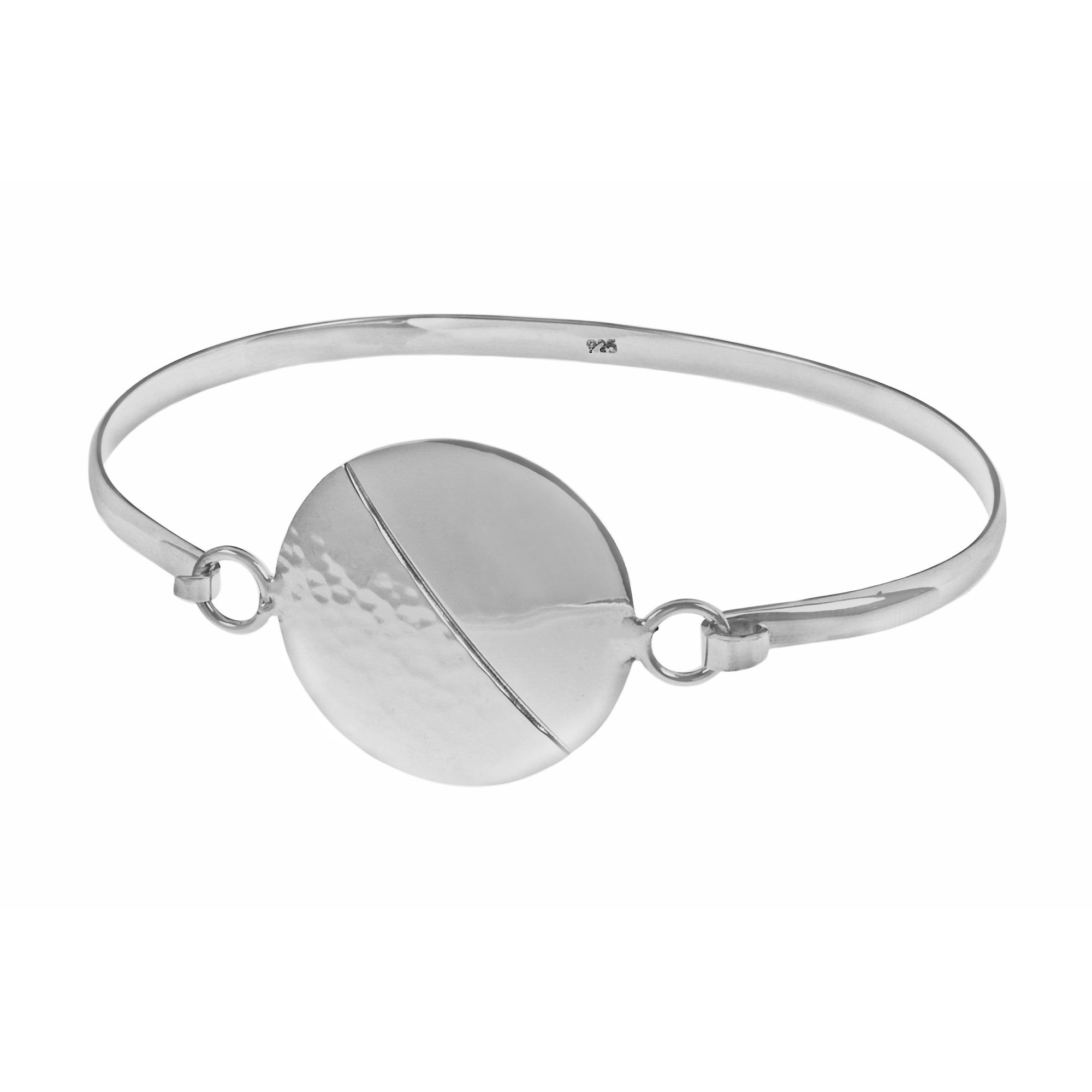 Contemporary Sterling Silver Bangle - BT2082