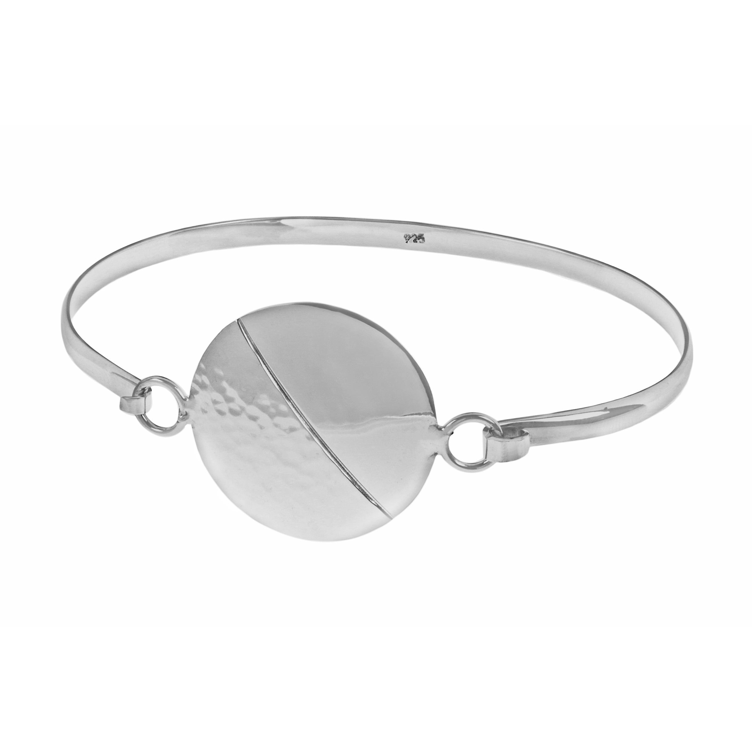 Contemporary Sterling Silver Bangle BT2082