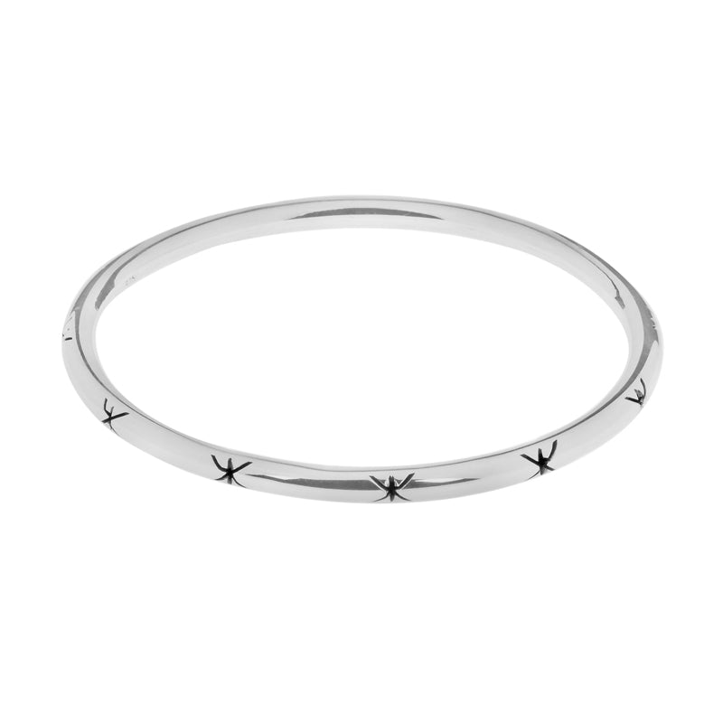 Contemporary Sterling Silver Bangle  - BT2100
