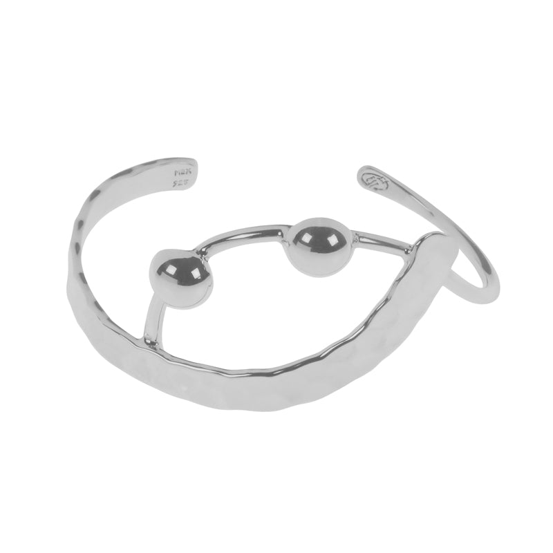 Contemporary Sterling Silver Bangle - BT2140