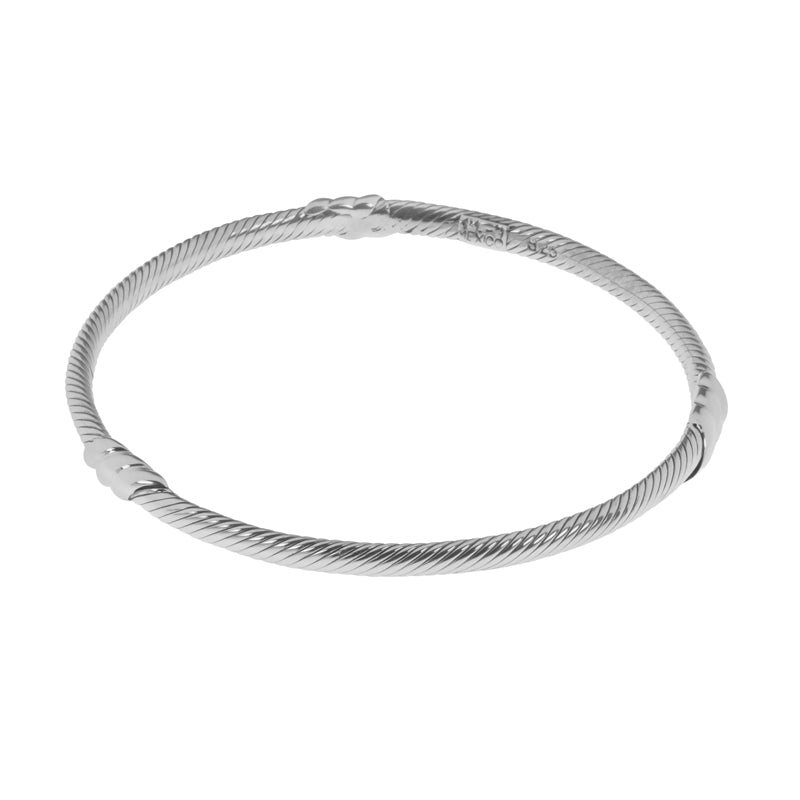 Sterling Silver Textured Bangle - BT2141