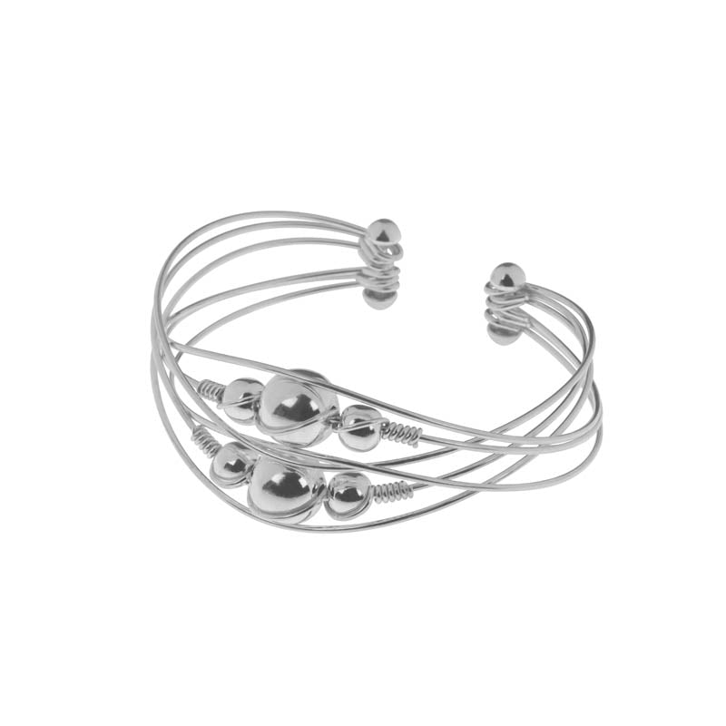 Sterling Silver Contemporary Bangle - BT2144