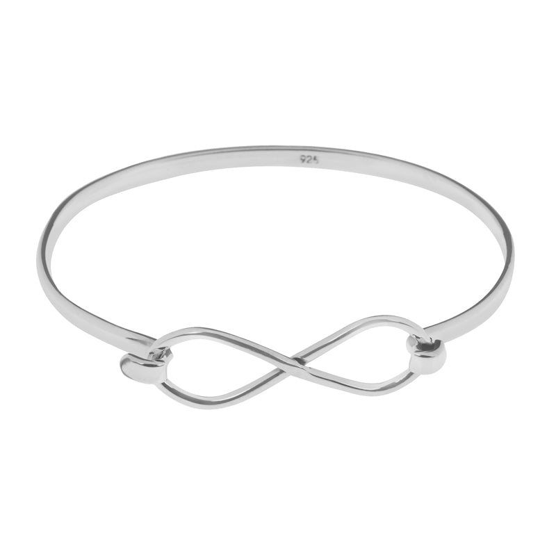 Sterling Silver Infinity Bangle - BT2146