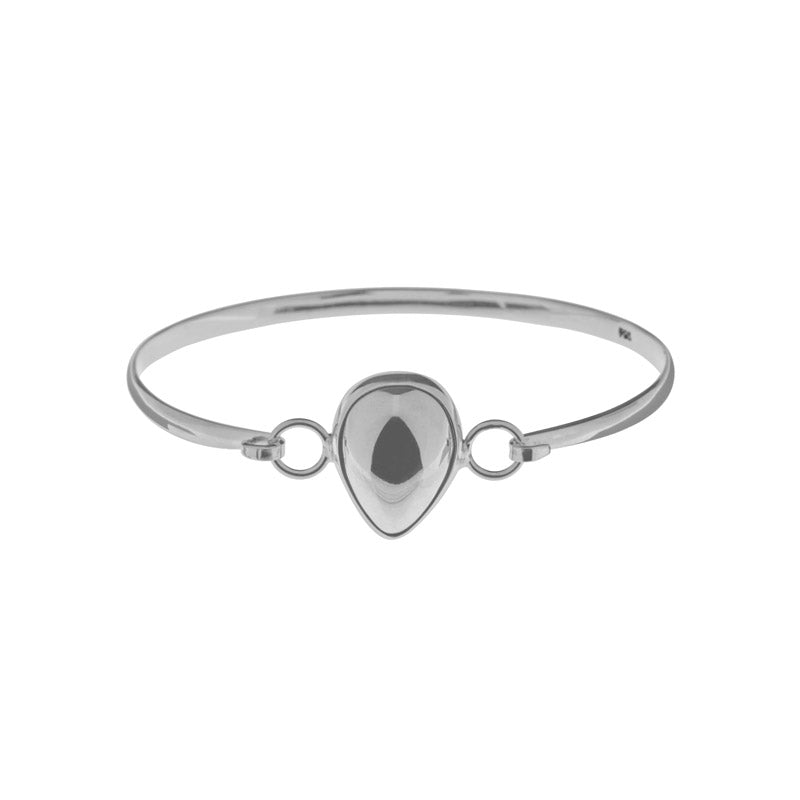 Sterling Silver Teardrop Bangle - BT2149