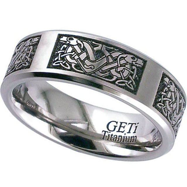 Titanium Celtic Ring - 2226CH-CD4
