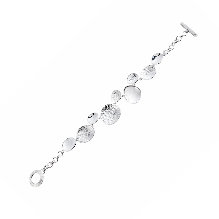 Chris Lewis Sterling Silver Stepping Stone Bracelet - 15