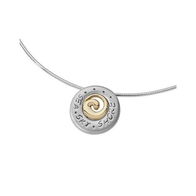 Coast Sterling Silver or Silver with 9ct Yellow Gold Necklet - 15128/15128_1