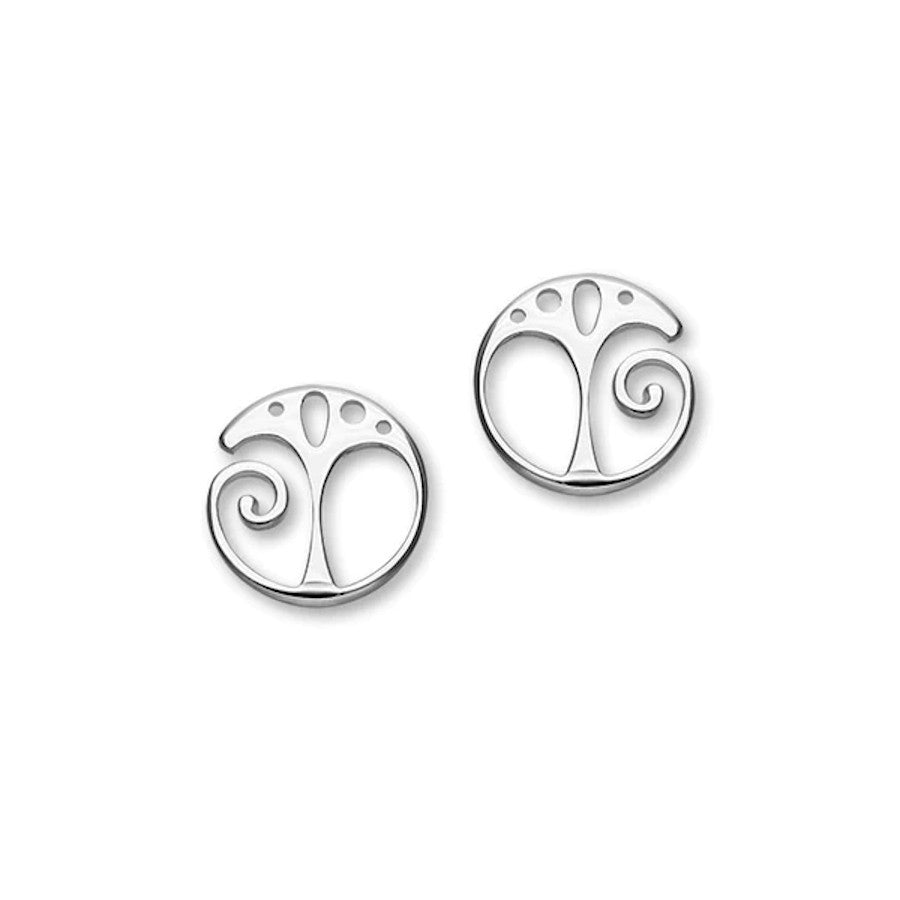 Sterling Silver Stylised Tree of Life Earrings - E1538 Ortak