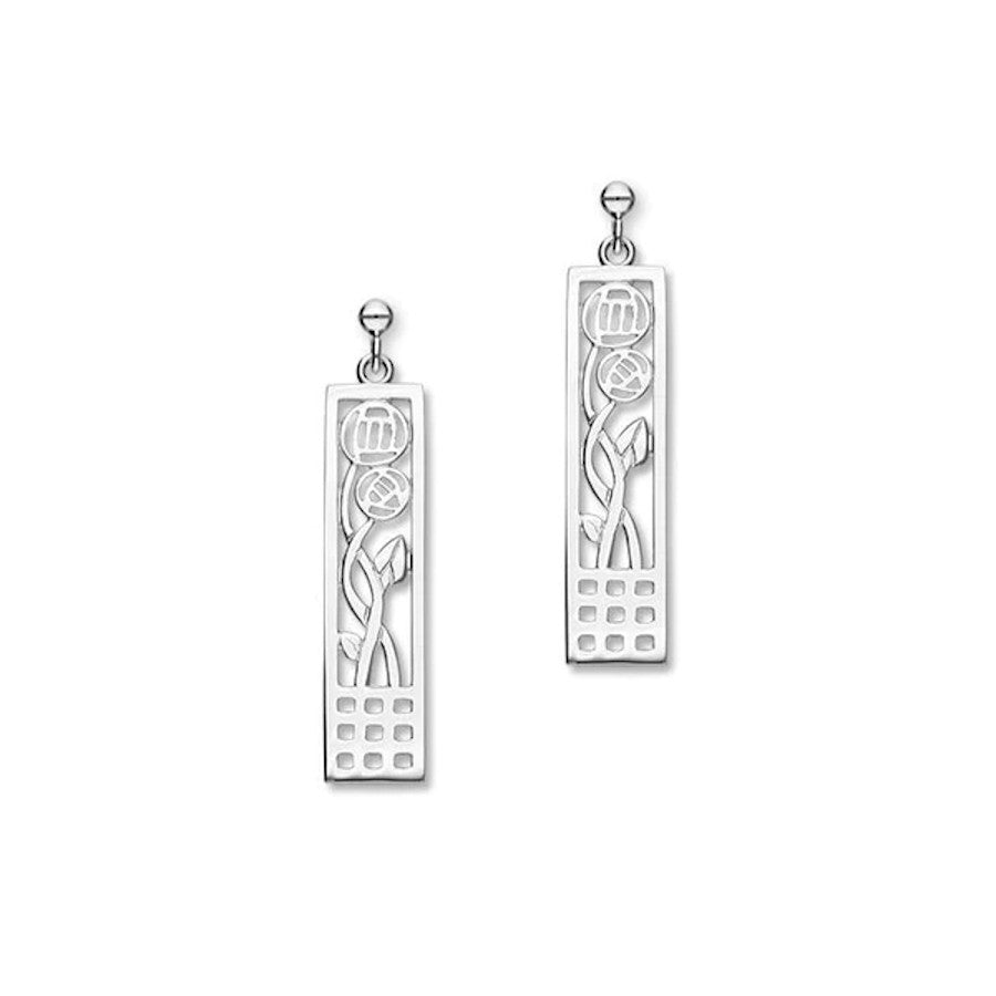 Mackintosh Sterling Silver Drop Earrings - E475