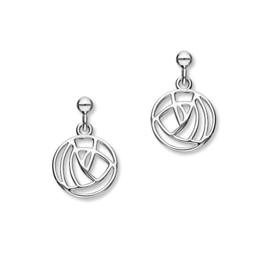 Sterling Silver Mackintosh Earrings - E633 Ortak