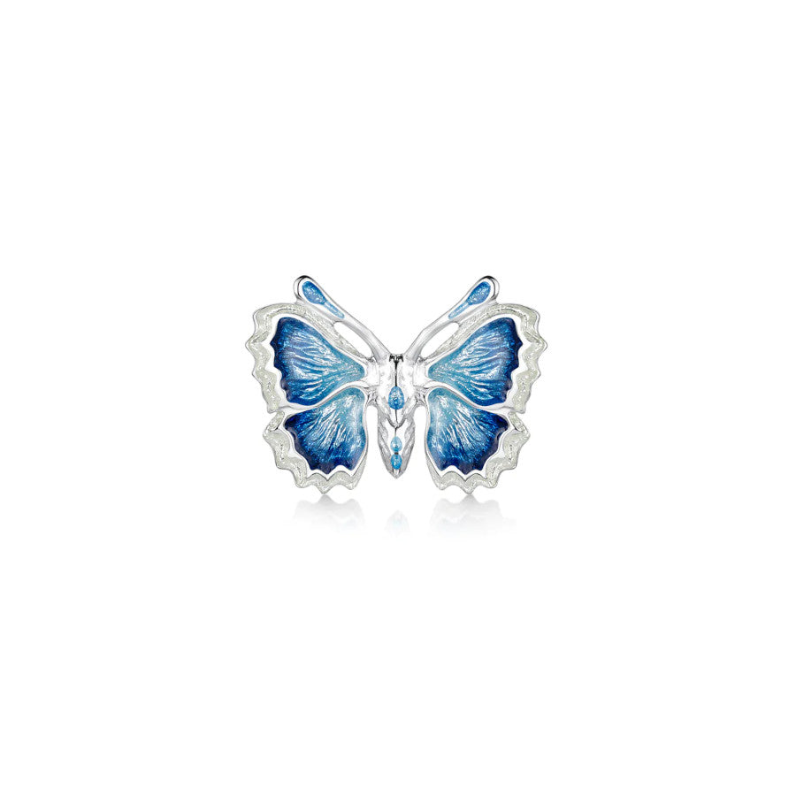 Butterfly Sterling Silver And Enamel Brooch - EB0286-HOLLY