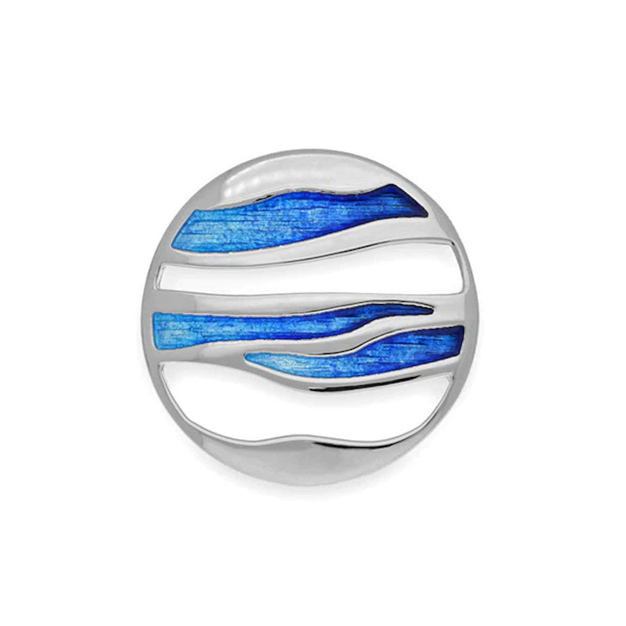 Orbit Sterling Silver and Enamel Brooch - EB85