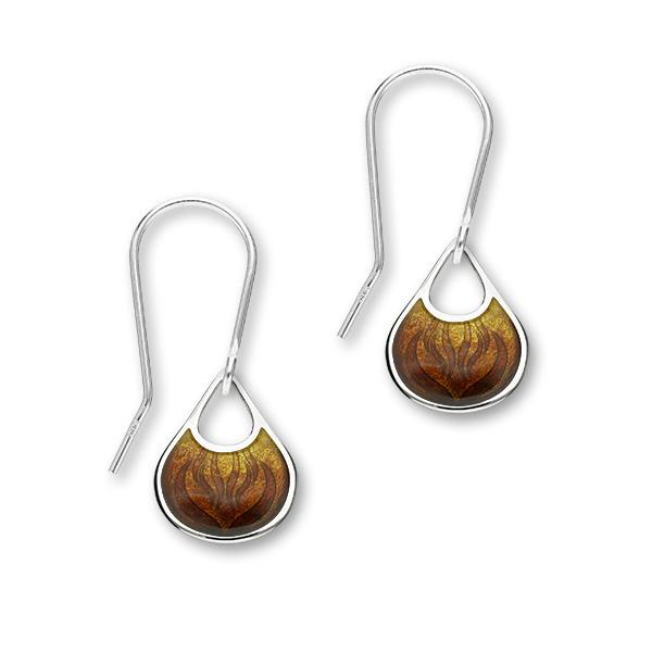 Silver and Enamel Fire Drop Earrings (3 colours) EE415 Ortak