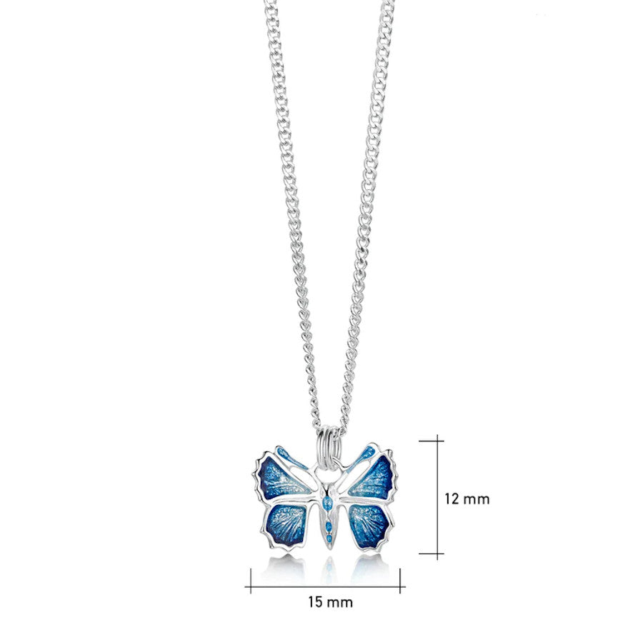 Butterfly Sterling Silver and Enamel Petite Pendant - EP00286-HOLLY Sheila Fleet