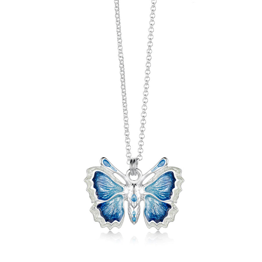 Butterfly Sterling Silver and Enamel Small Pendant - EP0286-HOLLY Sheila Fleet