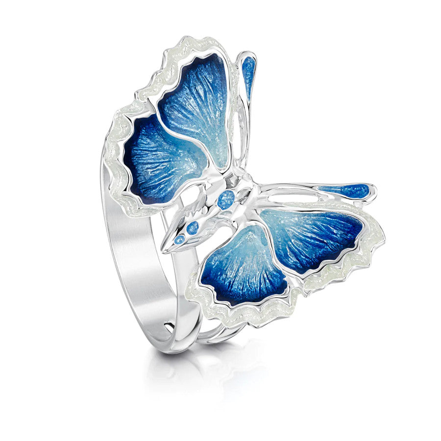 Butterfly Sterling Silver and Enamel Ring - ER286-HOLLY
