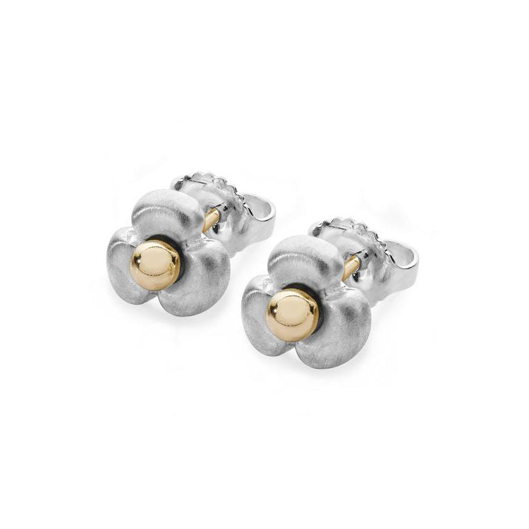 Elska Sterling Silver or Silver and 9ct Yellow Gold Stud Earrings - 14144