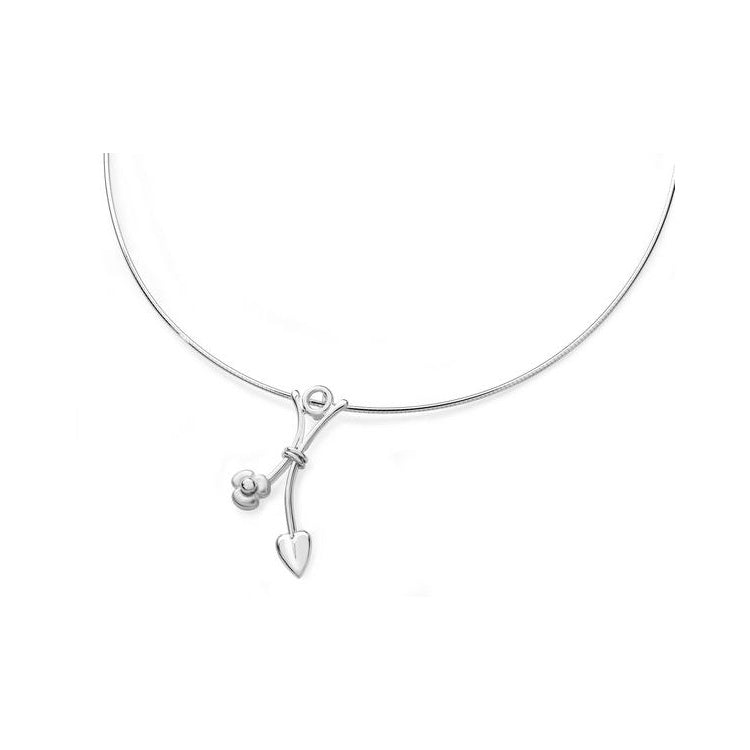 Elska Sterling Silver or Silver with 9ct Yellow Gold Necklet- 15144