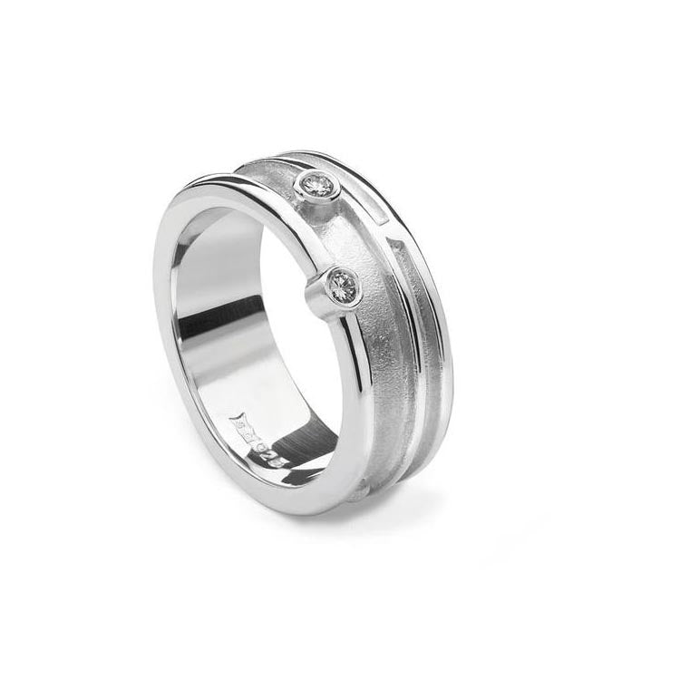 Fea Wide Sterling Silver Ring - 16059-1