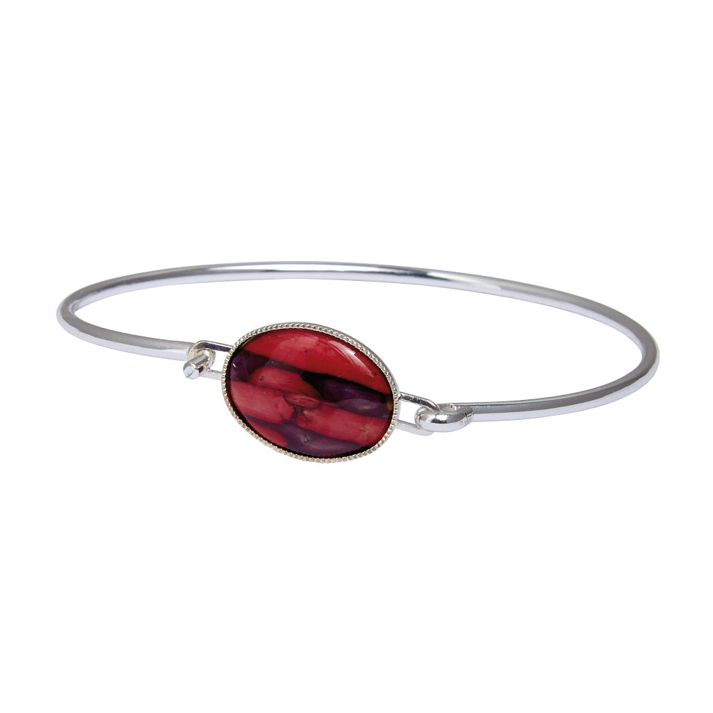 Heather Simple Oval Bangle - HBA1
