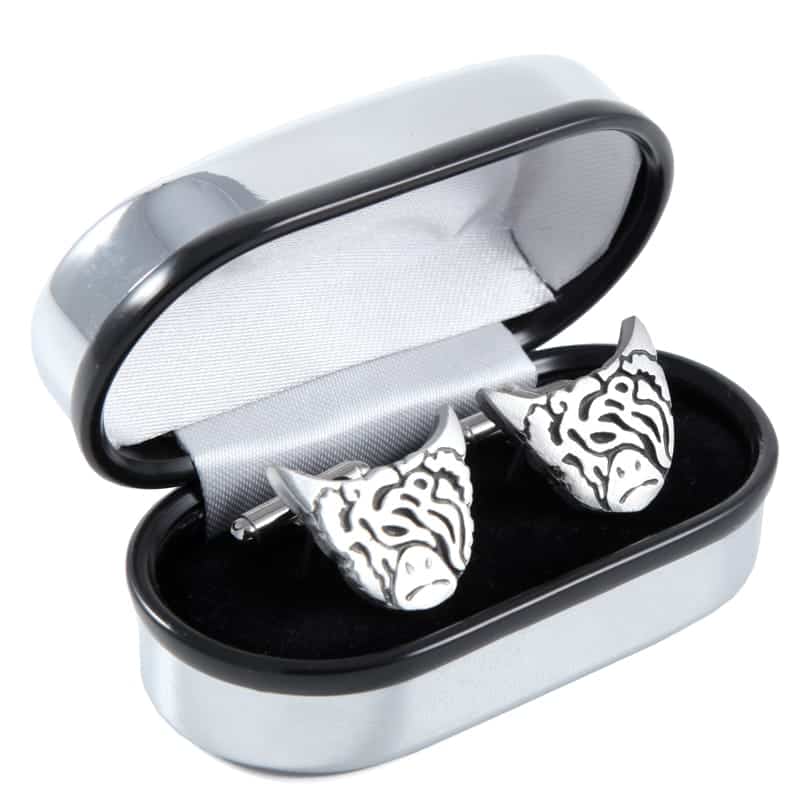 Highland Cow Pewter Cufflinks.247B Pewtermill