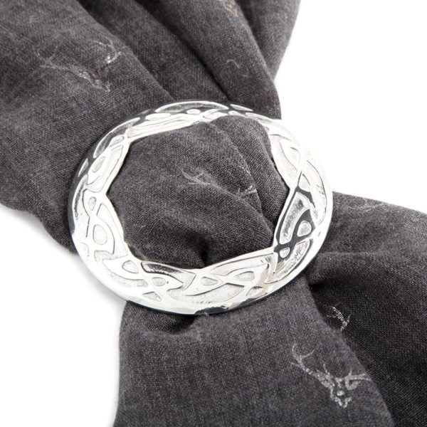 Pewter Celtic Knot Scarf Ring.